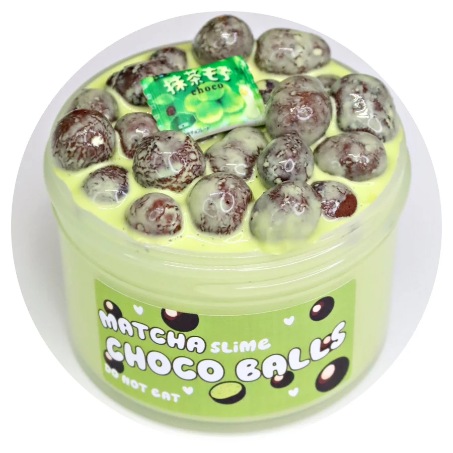 Matcha Choco Balls Slime