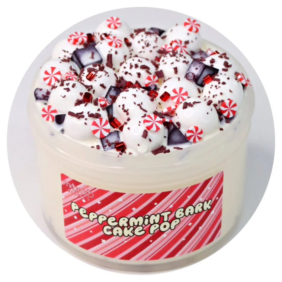 Peppermint Bark Cake Pop Slime